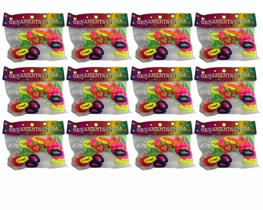 Kit 12 Xuxinha de Cabelo Pequena Neon