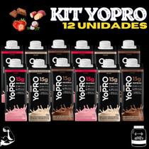 Kit 12 Yopro Bebida Whey Protein 0 Lactose Escolha O Sabor