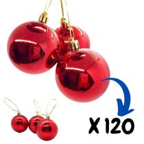 Kit 120 Bolinhas 4Cm Enfeitar Decorar Pendurar Árvore Natal