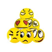 Kit 120 Bolinhas Emoji Anti Stress Apertar Fisioterapia