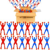 Kit 120 Bonecos Que Gruda Parede E Vidro Ninja De Brinquedo