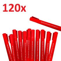 Kit 120 caneta marcador de quadro lousa cd multiuso vermelha