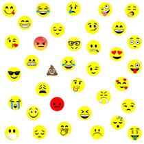 Kit 120 Imãs De Emoji