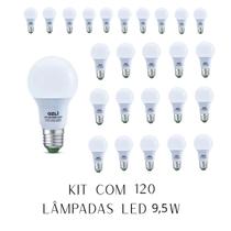 Kit 120 Lampadas Led Bulbo A60 9,5W 6500K Branco Frio 806 Lumens E27 Bivolt OZLI G10635-C