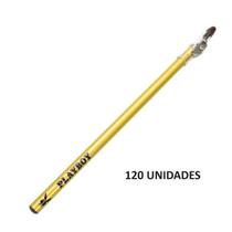 Kit 120 Lápis Para Olhos Com Apontador Marrom Playboy