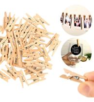 Kit 120 Mini Pregador Prendedor Madeira Natural Fotos Madeir