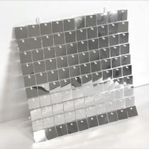Kit 120 Painéis Mágicos Decorativos Lantejoula Shimmer Wall Prateado