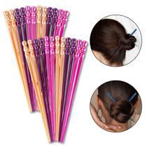 Kit 120 Palitos Prendedor de Cabelo Estilo Oriental Perolado Acessório Penteado Hair Cabelos Moda Estilo
