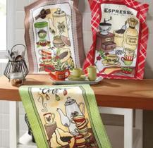 Kit 120 Panos de Copa Felpudo Estampado Dohler Coffee