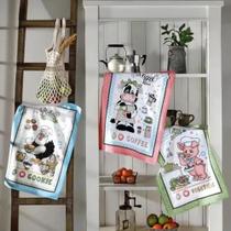 Kit 120 Panos de Copa Felpudo Estampado Dohler Cozinheiro