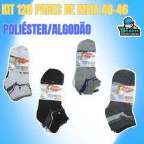 Kit 120 Pares de Meias Masculinas 4046 Cores Sortidas Kit 120 Pares de Meias Masculinas 4046 Cores Sortidas