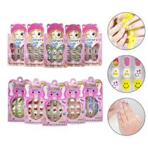 Kit 120 Unhas Postiças Infantil Criança Desenho Autoadesivo Menina Feminino Dia das Crianças Manicure Unhas Decoradas Kit 120 Unhas Postiças Infantil Criança Desenho Autoadesivo Menina Feminino Dia das Crianças Manicure Unhas Decoradas