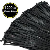 Kit 1200 Abraçadeiras Nylon Presilha 400 X 4.8mm Fita Cinta Plástica