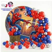 Kit 125 Balões Festa Homem Aranha Fita+Bexiga Aniversários