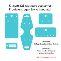 Kit 125 Tag Cartelas De Bijuteria E Semijoias Várias cores-Pronta entrega envio imediato