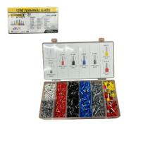 Kit 1250 Terminais Ilhós Tubular Elétricos 0,5mm Até 10mm Com Estojo - BOMDER