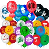 Kit 125uni Balão bexigas N9 Decoração Vingadores Marvel
