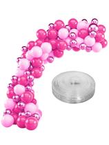 Kit 126 Peças Balão Arco Desconstruído Rosa Festa Decoração Kit 126 Peças Balão Arco Desconstruído Rosa Festa Decoração