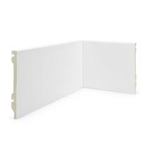 Kit 12m Linear Rodapé de Poliestireno 15cm X 1,5cm X 240cm Liso Nfr