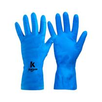 Kit 12PR Luva Latex Super Silver Azul M - Kalipso