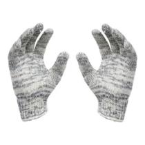 Kit 12PR Luva Tricotada Helanca Cinza Sem Pigmento 6 Fios - Imbat