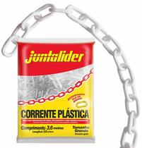 Kit 12PT Corrente Sinalização Elo Grande Branca 3.6m - Juntalider
