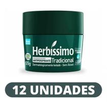 Kit 12u Herbissimo Tradicional Desodorante Creme 55g Atacado - Herbíssimo