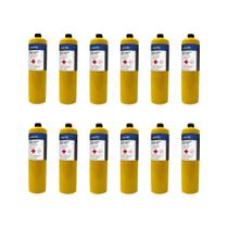 Kit 12un Cartucho Gás Mapp para Maçarico 400g ONU1077 Classe 2.1 Propileno Hulter