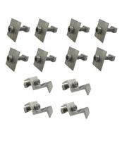 Kit 12un Grampo 8 Intermediários e 4 Finais Painel Placa Solar