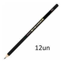 Kit 12Un Lápis Preto Grafite De Escrever Hb Sextavado Escola