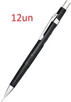 Kit 12un Lapiseira 0.7 mm ponta fina Técnica Metal