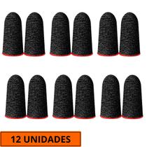 Kit 12un Luva de Dedo Anti Suor Luvinha para Free Fire Jogos Celular Pubg Mobile Call Of Duty FPS