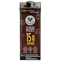 Kit 12Un Power Whey Cappuccino Chocolate 3 Corações 250Ml