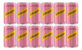 Kit 12un Schweppes Tônica Rose Frutas Vermelhas Lata 220ml
