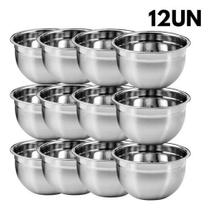 Kit 12Un Tigela Bowl Saladeira Redonda Culinária Aço Inox 4L