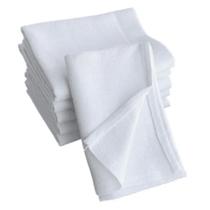 Kit 12Und Pano De Prato Grosso Bainha Branco Liso Pintura