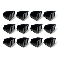 Kit 12x Caixas Bin n7 Gaveteiro Organizadora Estante Preta Indústria Comércio Kit 12x Caixas Bin n7 Gaveteiro Organizadora Estante Preta Indústria Comércio