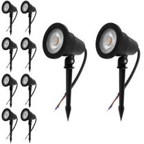Kit 12x Espeto De Jardim 3W IP65 Bivolt Branco Quente