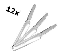 Kit 12x Extrator De Grampos P/ Papel Espátula De Aço Zincado