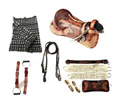 KIT 12x peças SELA Marreca Arreio CAVALO Laço Comprido