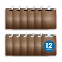 Kit 12x Pranchetas de Madeira MDF Cru Folhas A4 com Prendedor Metal Stalo