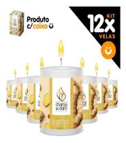 Kit 12x Vela Aromática Perfumada 60g Gengibre E Pimenta Rosa
