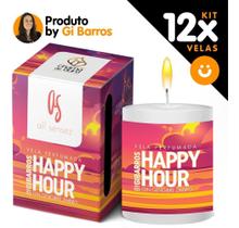 Kit 12x Vela Aromática Perfumada 60g Happy Hour By Gi Barros