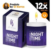 Kit 12x Vela Aromática Perfumada 60g Night Time By Gi Barros