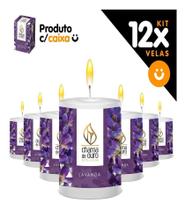 Kit 12x Vela Aromática Vela Perfumada 60g - Lavanda Kit 12x Vela Aromática Vela Perfumada 60g - Lavanda