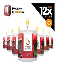 Kit 12x Vela Aromática Vela Perfumada 60g - Romã E Pomelo Kit 12x Vela Aromática Vela Perfumada 60g - Romã E Pomelo