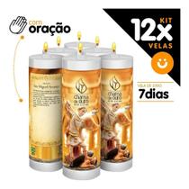 Kit 12x Vela De 7 Dias Oração Religiosa São Miguel Arcanjo