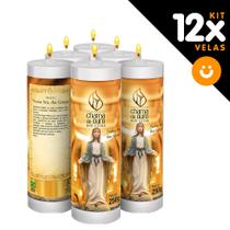 Kit 12x Vela De 7 Dias Velas C/ Imagem Oração Várias Opcoes