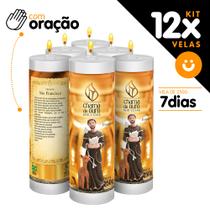 Kit 12x Vela De 7 Dias Velas C/ Imagem Oração Várias Opcoes Kit 12x Vela De 7 Dias Velas C/ Imagem Oração Várias Opcoes