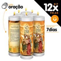 Kit 12x Vela De 7 Dias Velas C/ Imagem Oração Várias Opcoes
